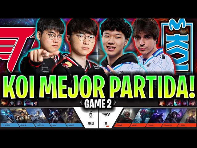 LA MEJOR PARTIDA DE LA HISTORIA DE KOI?😱GANAN A FAKER?🔥 - T1 vs KOI Game 2 EWC 2025 ESPAÑOL KNEKRO