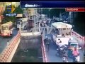 CTV Footage:  2 Dead, 4 injured after a brake failed RTC Bus rams public at Vijayawada