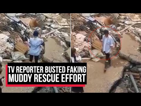 TV Reporter fired for smearing herself with mud, pretending to help clean up after floods TV Reporter fired for smearing herself with mud, pretending to help clean up after floods