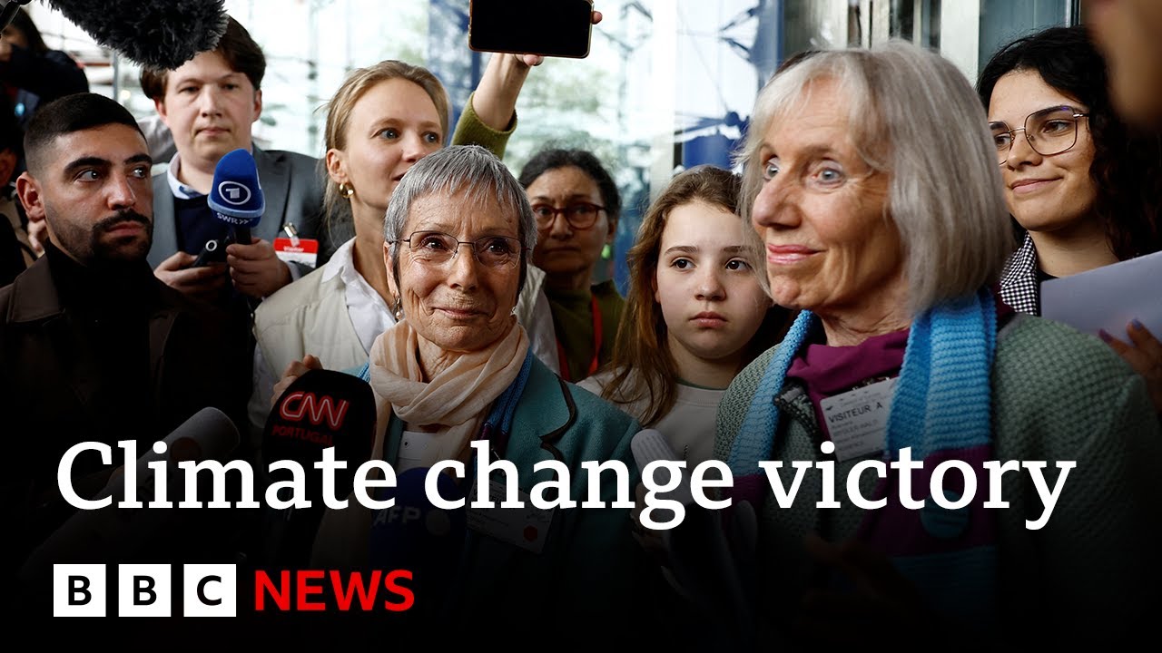 European court rules human rights violated by climate inaction in landmark case | BBC News