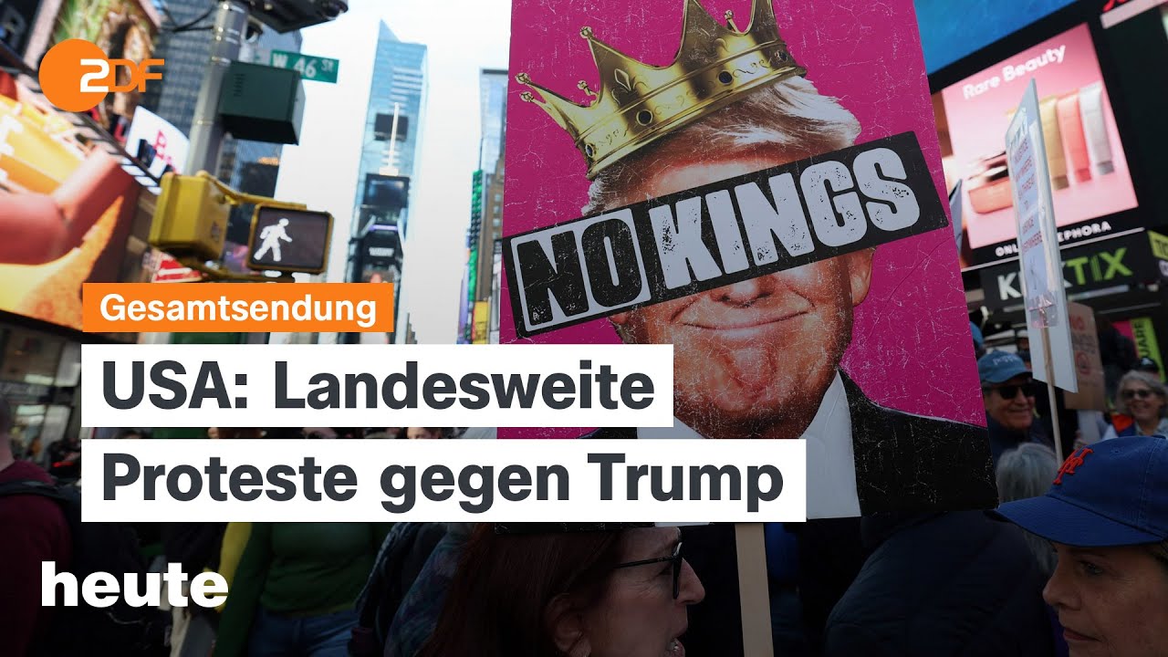 heute 19:00 Uhr vom 18.10.2025: US-Proteste, Selenskyj im Weißen Haus, Komponist Doldinger gestorben