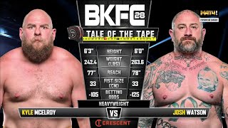 Джош Уотсон победил Кайла МакЭлроя техническим нокаутом (видео). Bare Knuckle FC