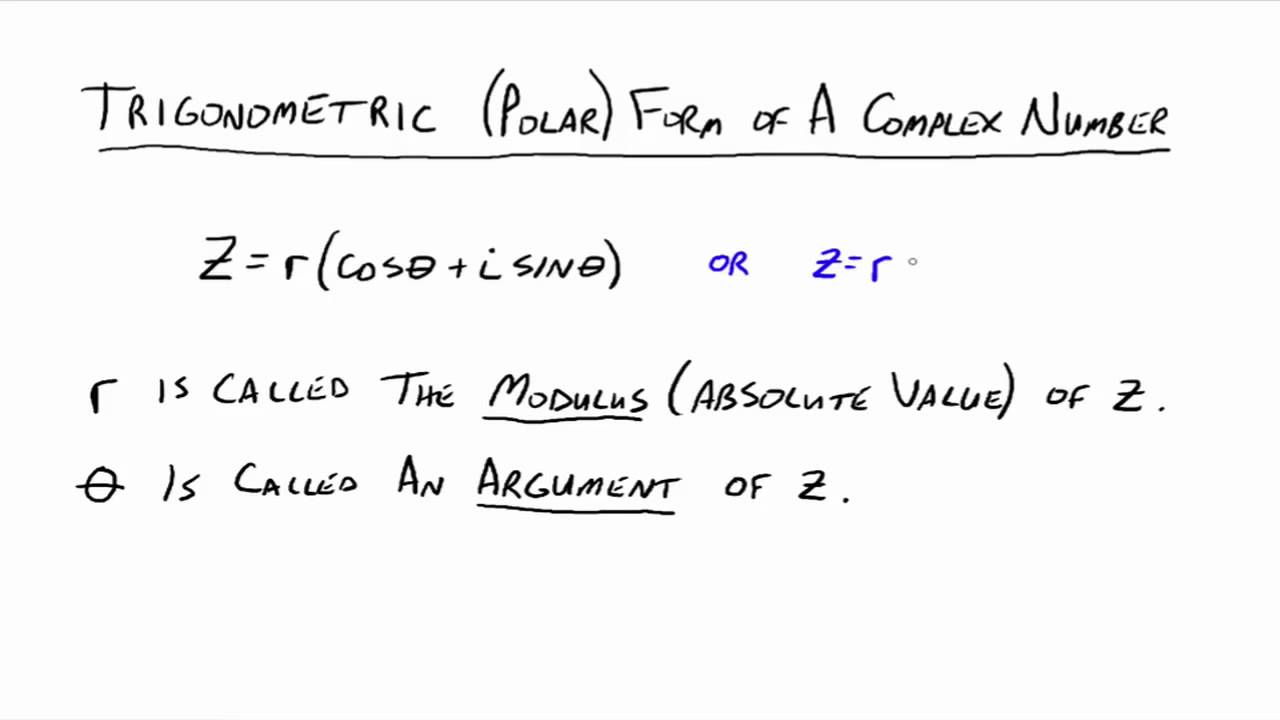 the-polar-form-of-complex-numbers-youtube
