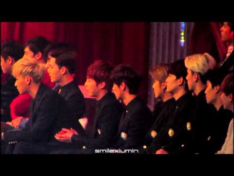 131229 에일리 노래에 민석이 반응 (short ver)
