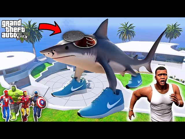 Franklin Enter Inside Tralalero Tralala For Save Avengers in GTA 5 | GTA5 AVENGERS