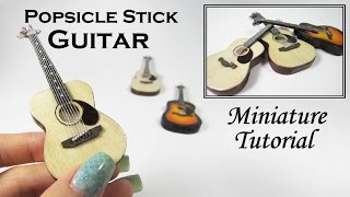 Miniature Acoustic Guitar (made with popsicle sticks)