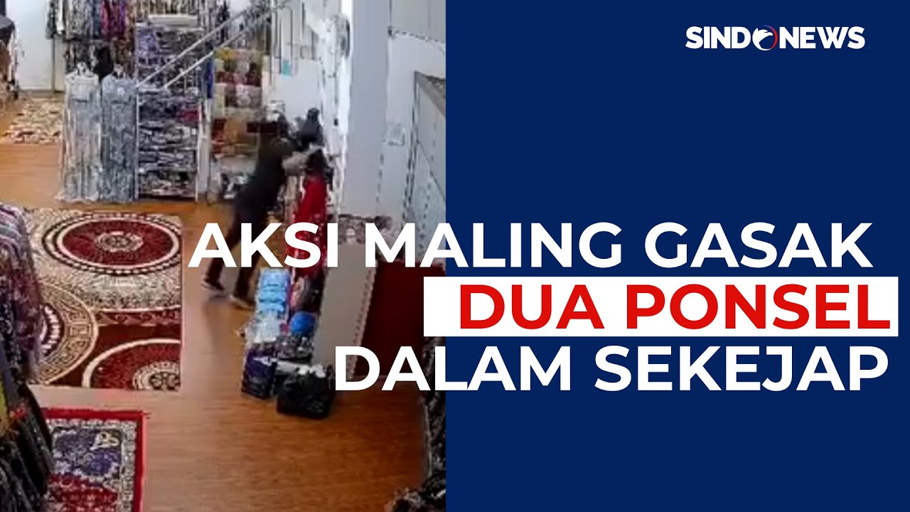 Viral Aksi Maling Gasak Ponsel Milik Karyawan Toko di Palembang dalam Sekejap