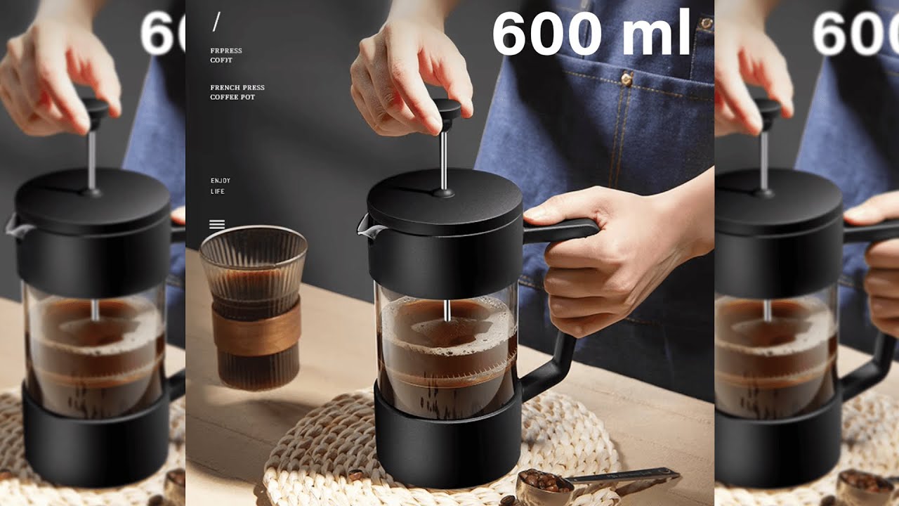 Pratinjau video produk One Two Cups French Press Manual Coffee Maker Pot Stainless Steel 304 350ml - GX304