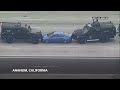 WATCH: Standoff between police and suspect on California freeway  - 00:32 min - News - Video