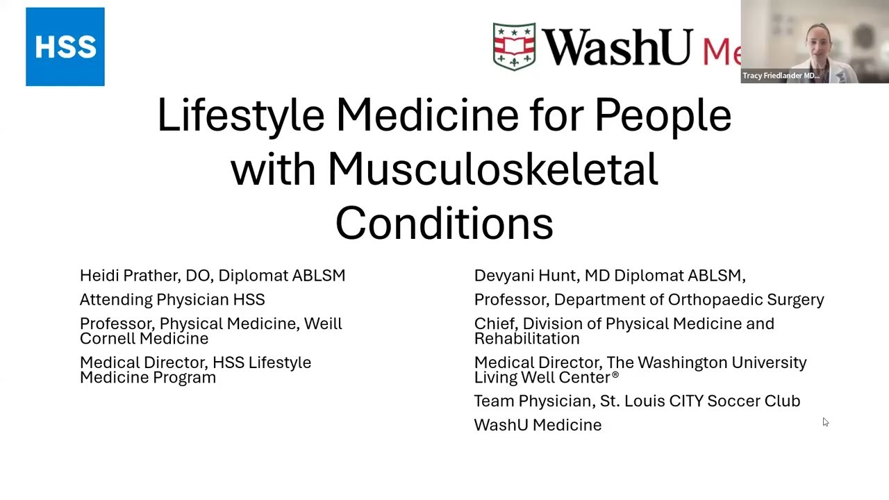 Lifestyle Medicine for People with Musculoskeletal Conditions | PMR Grand Rounds