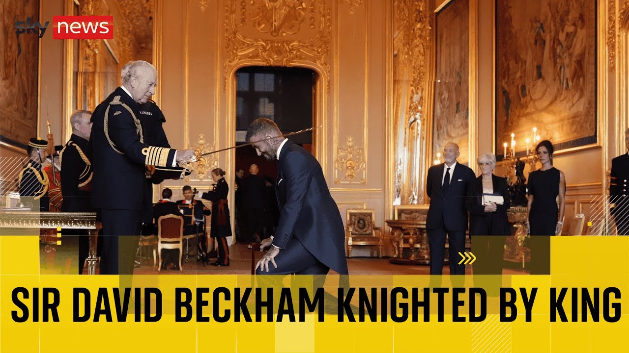 Sir David Beckham knighted at Windsor Castle