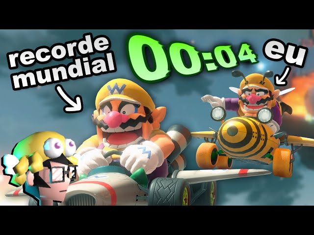 tentando bater o recorde mundial no mario kart world