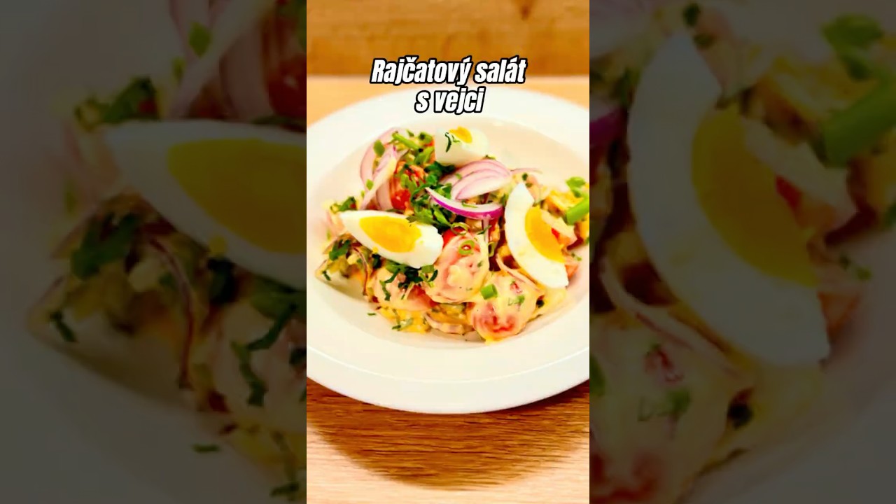 Rajčatový salát s majonézou, cibulí a vejci | Těhotnej kuchař