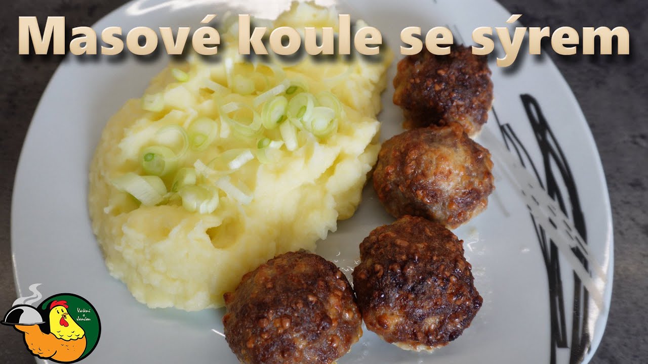 Masové koule se sýrem v troubě