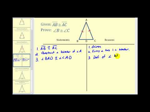 Proof of the Isosceles Triangle Theorem ( Video ) | Geometry | CK-12 ...