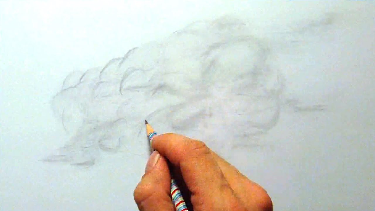 Wolken, zeichnen im Zeitraffer (Clouds, drawing in fast motion)[HD