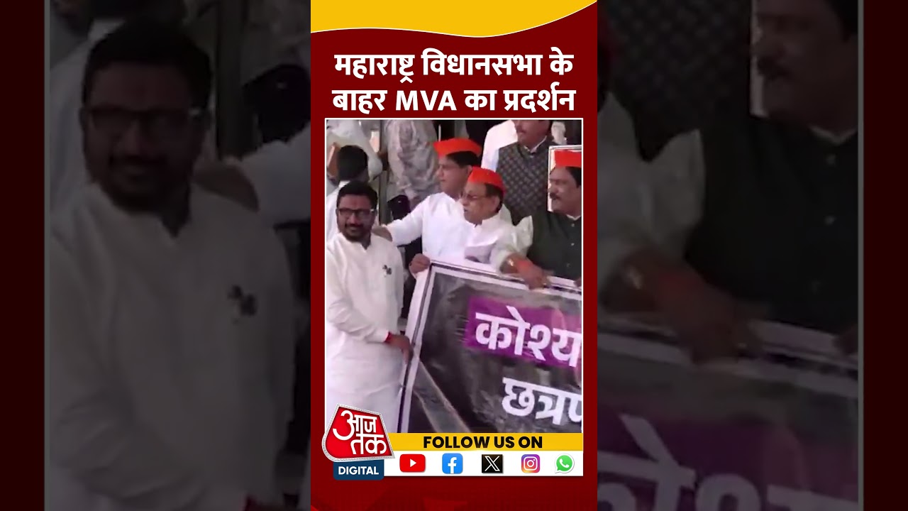 महाराष्ट्र विधानसभा के बाहर MVA का प्रदर्शन #shorts #shortsvideo #viralvideo