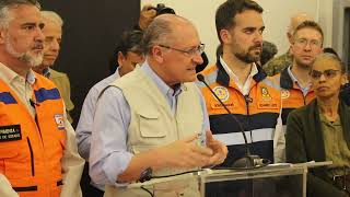 Coletiva de imprensa com Presidente interino Geraldo Alckmin no RS
