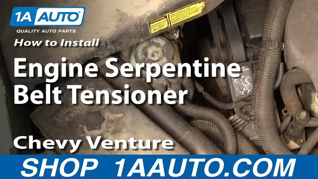 How To Install Replace Engine Serpentine Belt Tensioner Chevy Venture ...