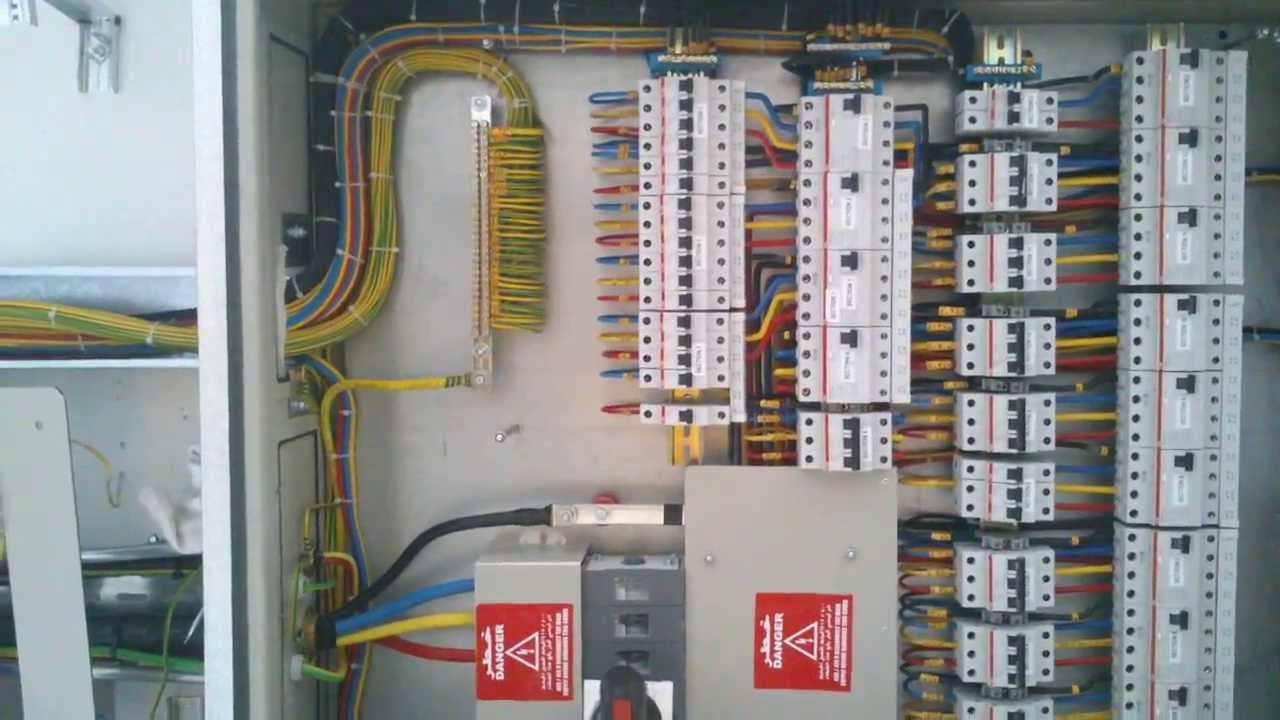 Three Phase DB Dressing in Dubai multiline - YouTube garage consumer box wiring diagram 