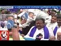 Mala Mahanadu leaders protest against Chiranjeevi, burn his effigy