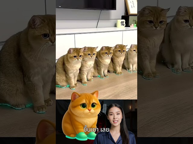 ให้แมวใส่รองเท้าเรืองแสง แต่กลายเป็นน่ากลัวกว่าเดิม #แมว