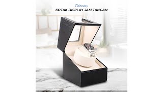 Pratinjau video produk Rhodey Kotak Display Jam Tangan Automatic Winding Watch Box - W125-B