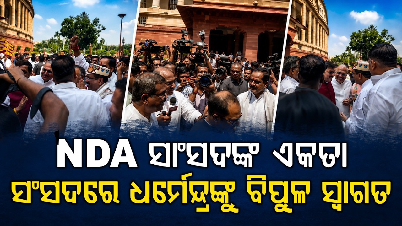 NDA ସାଂସଦଙ୍କ ଏକତା... | Grand Welcome for Dharmendra Pradhan in Parliament by NDA MPs | Argus News
