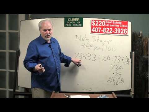 The Climer School teaches math for Florida real estate exam deed stamps and interest
