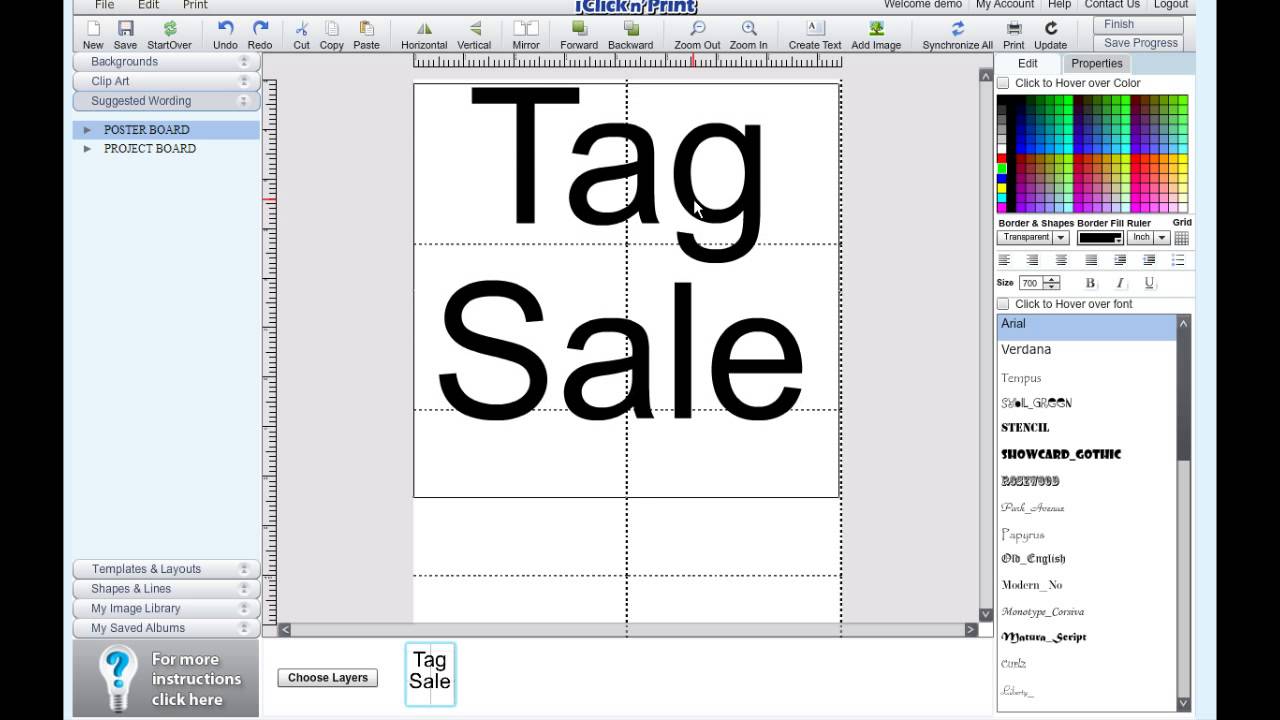 How to Make Poster Board Project in iClick n' Print with Layering YouTube