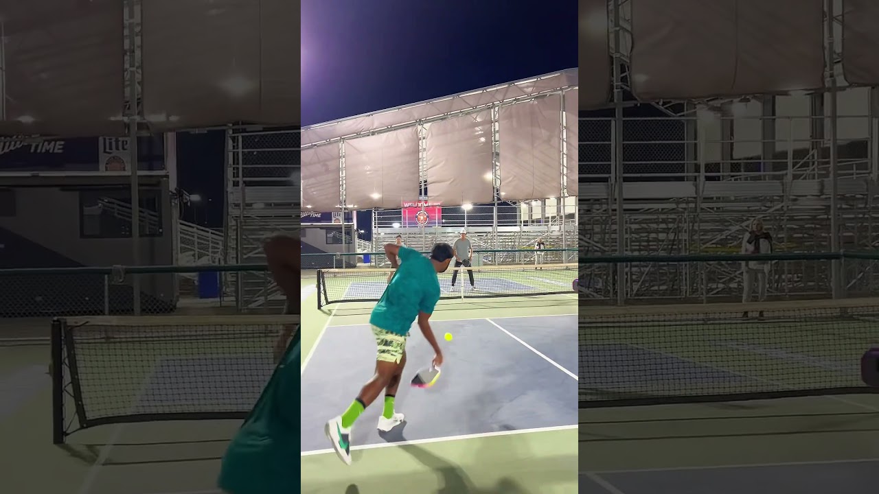 When a tennis player plays pickleball 🎾