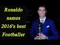 Cristiano Ronaldo names FIFA 2016's best Footballer, for the fourth time