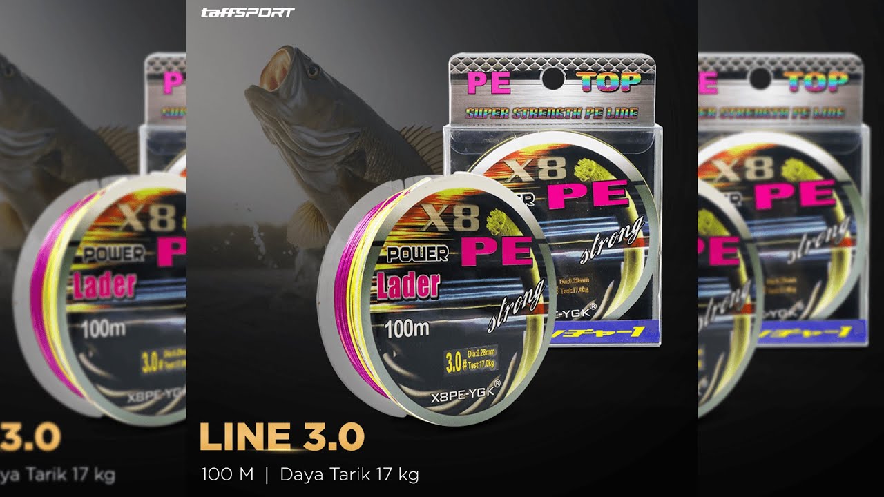 Pratinjau video produk TaffSPORT Senar Tali Pancing PE Braided Fishing Line 100M 0.6 - X8