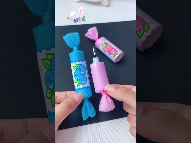 DIY candy pen🤩 #shorts #tonniartandcraft #craft #art #love #cute