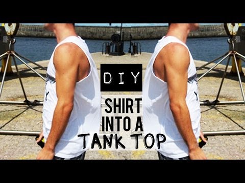 make a tee shirt into a tank top