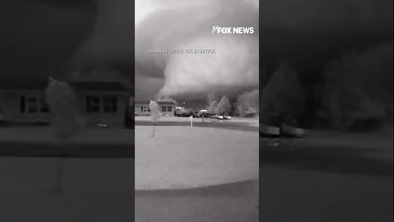 WATCH: Doorbell camera captures MASSIVE tornado in North Dakota #shorts #viral #news #usa #us #video