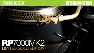 RELOOP RP-7000 MK2 GLD Numbered Limited Edition of 1500 Gold Version High-End DJ Turntable in action - learn more