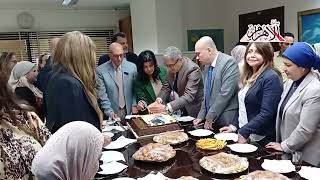   الأهرام-إبدو-تحتفل-بعيد-الميلاد-الـ--للكاتب-الكبير-محمد-سلماوي-وسط-قيادات-مؤسسة-الأهرام-
