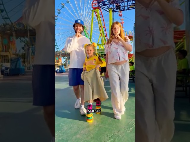 Can My Sister Lisa Sneak On a Roller Coaster in High Platform Shoes? @TheLittleRicheys