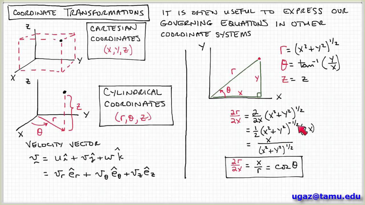 Coordinate Transformations Part 1 Lecture 3 1 Chemical Engineering