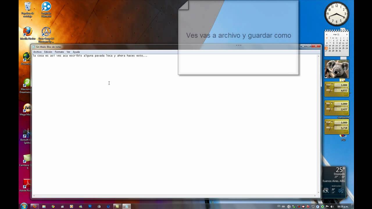 Creando un archivo txt youtube