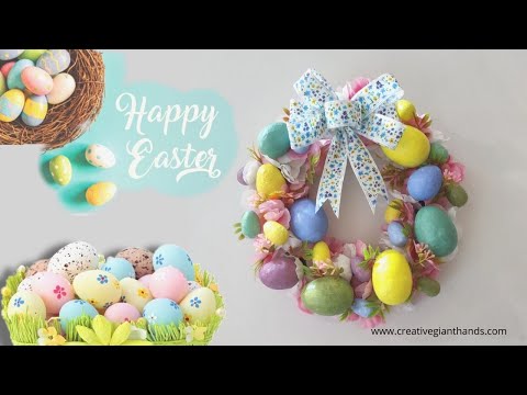 DIY Easter egg wreath tutorial
