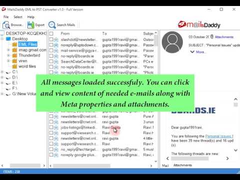 Best EML convert tool for converting EML to PST