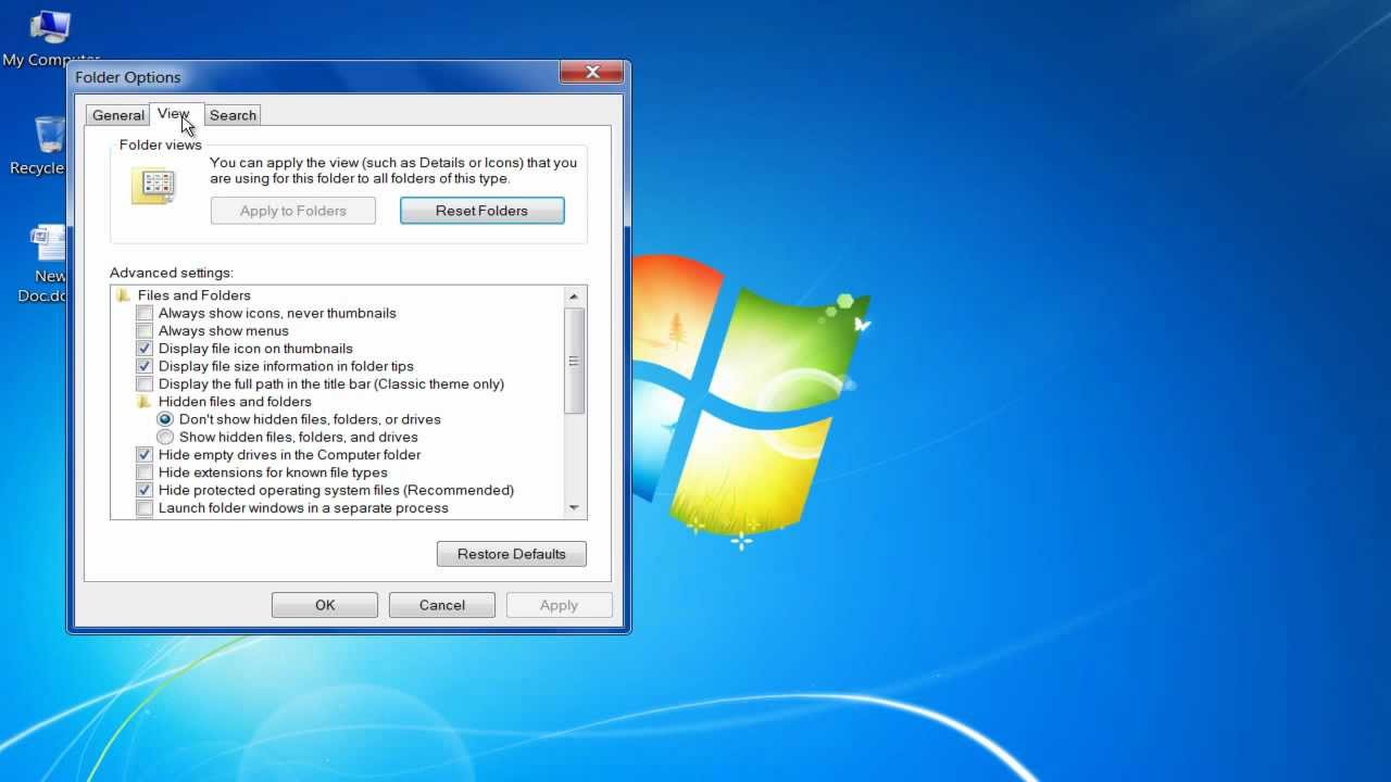 How to Show File Extensions in Windows 7 - YouTube