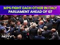 G7 Summit Italy | MPs Fight Each Other In Italy Parliament Ahead Of G7