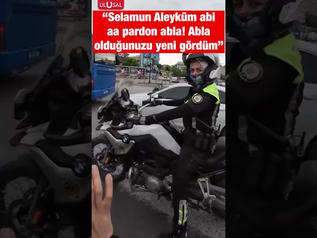 Trafik polisine selam veren motorcu böyle şaşkınlığa uğradı #shorts #keşfet #trafik #polis
