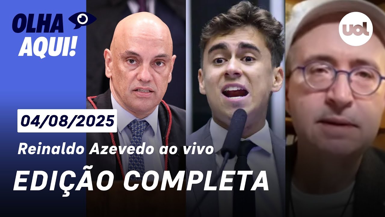 Reinaldo ao vivo Ameaça de Nikolas a Moraes e ao STF atos bolsonaristas Lula sobe no Datafolha+