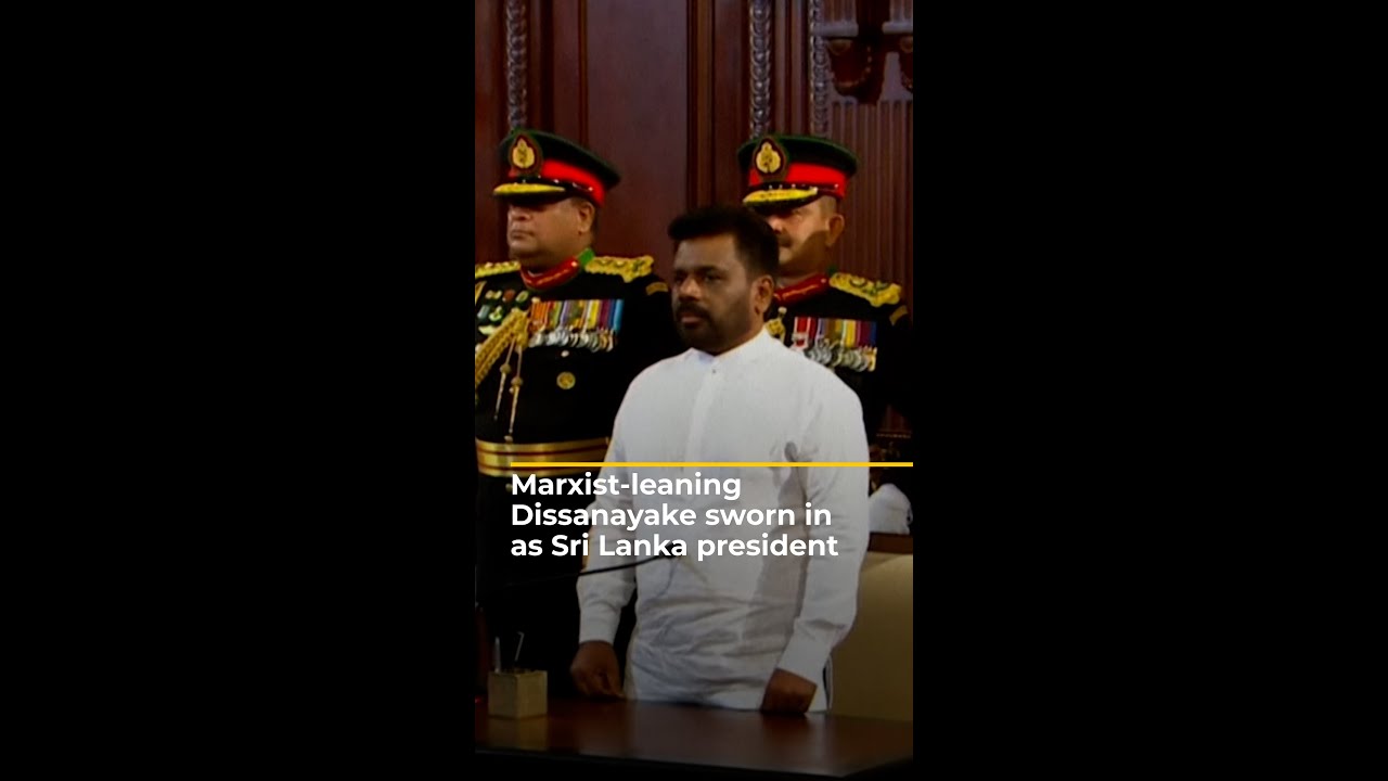 Marxist-leaning Dissanayake sworn in as Sri Lanka president | AJ #shorts