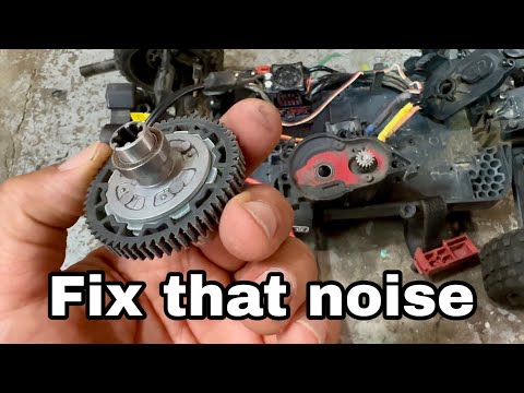 How to fix Rc Arma typhoon 1/10 scale loud weird spur gear noise