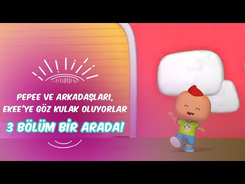 Pepee ve Arkadaşları, Ekee'ye Göz Kulak Oluyorlar👶 Leliko ve Pisi İle 3 Bölüm Bir Arada | Düşyeri